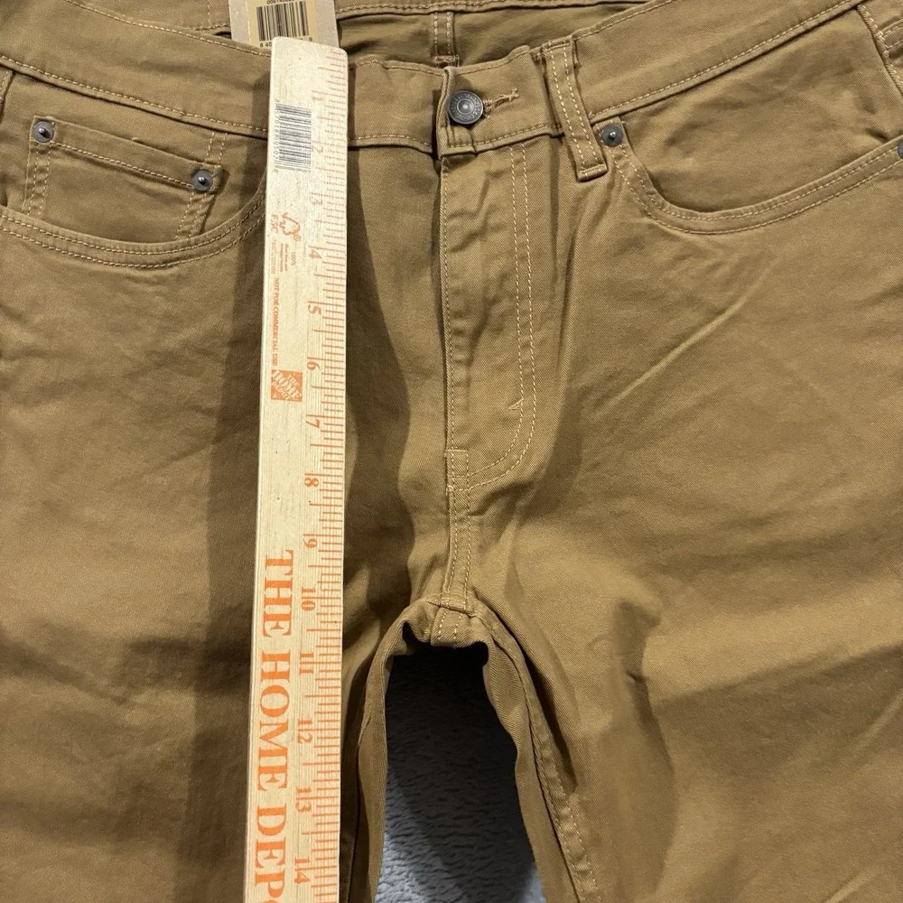 Levi's 514 Jeans Men's 32x30 Straight Mid Rise Premium Soft Twill Brown Khaki